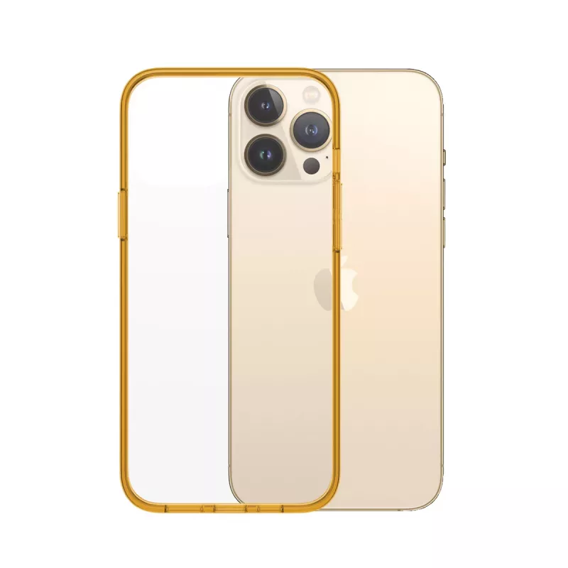 Protective ClearCaseColor cover PanzerGlass for iPhone 13 Pro Max 6.7 inch — PET and tempered glass, orange