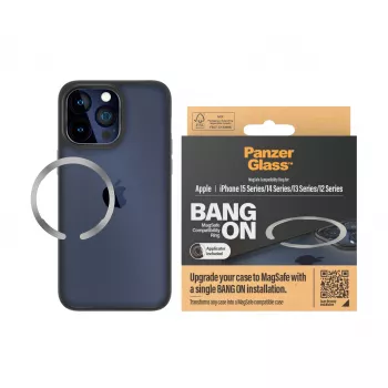 Cover PanzerGlass Bang On MagSafe Compatibility Ring for iPhone 12 13 14 15 Transparent