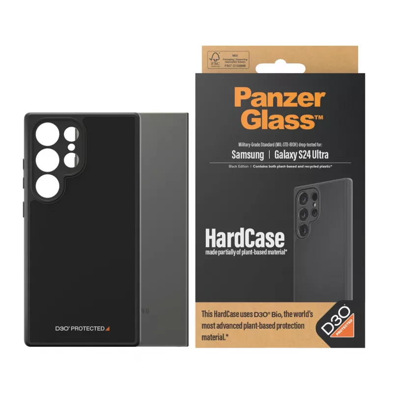 PanzerGlass ® HardCase Black w. D3O® Samsung Galaxy S24 Ultra