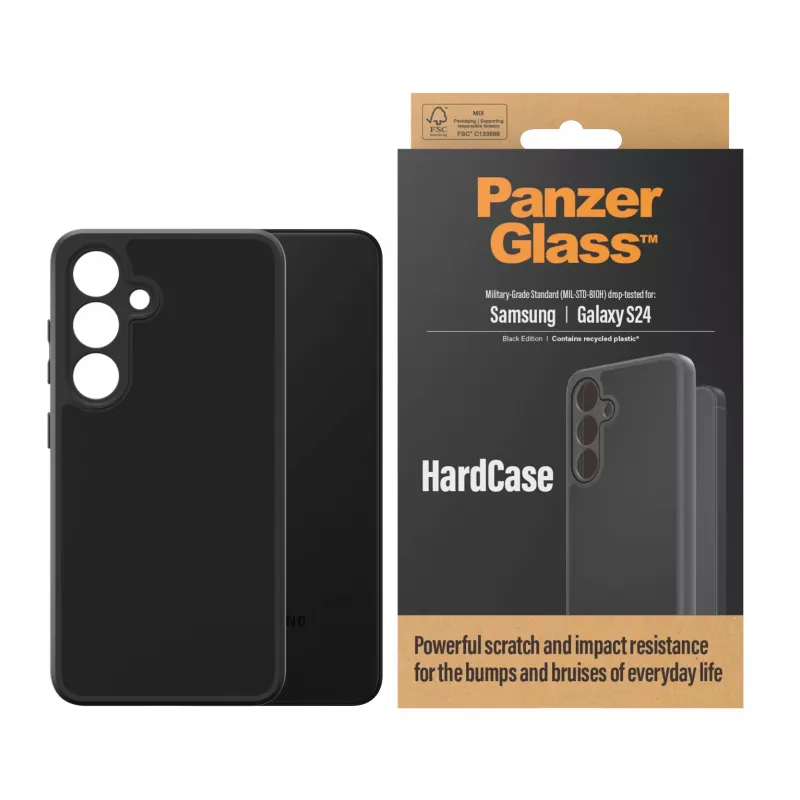 PanzerGlass ® HardCase Black Samsung Galaxy S24, Cover, Samsung, Samsung - Galaxy S24, Black
