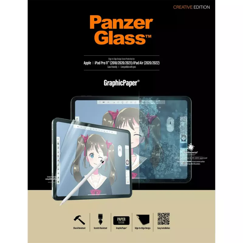 PanzerGlass ® GraphicPaper® Screen Protector iPad Pro 11″ (2018, 2020-2022, 2024) | iPad Air 10.9'' (2020, 2022)