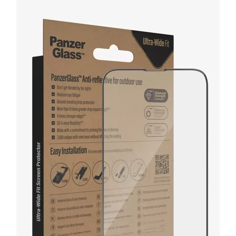 PanzerGlass ® Anti-Reflective Screen Protector iPhone 14 Plus | 13 Pro Max | Ultra-Wide Fit w. EasyAligner