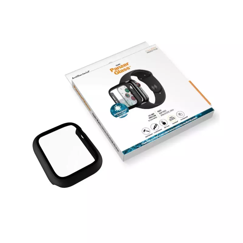 Screen protector PanzerGlass Full Body for Apple Watch Series 4/5/6/SE 40mm — Black, 29.8×35.1×0.43 mm
