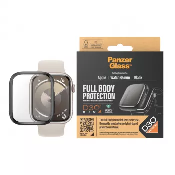 PanzerGlass Screen Protector Full Body Apple Watch Series 9 D3O 45mm Black