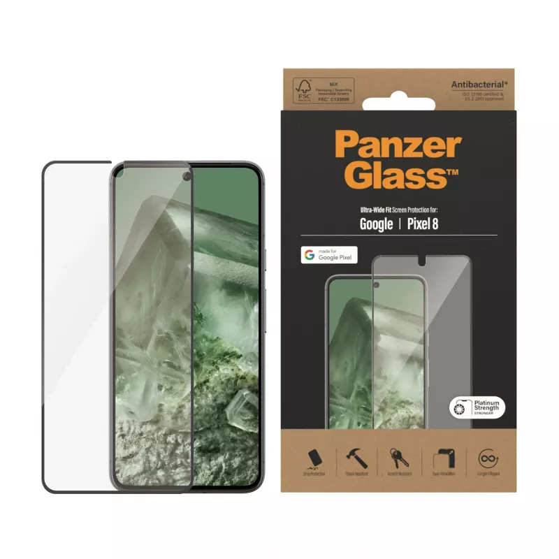 PanzerGlass ® Screen Protector Google Pixel 8 | Ultra-Wide Fit