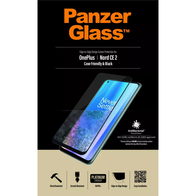 Screen Protector PanzerGlass OnePlus Nord 2 CE Scratch Shock Anti-bacterial