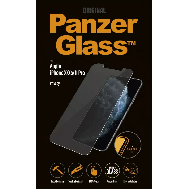 PanzerGlass ® Privacy Screen Protector iPhone 11 Pro | Xs | X | Standard Fit