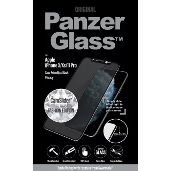 PanzerGlass ® Privacy Screen Protector iPhone 11 Pro | Embellished w. crystals from Swarovski® | Edge-to-Edge