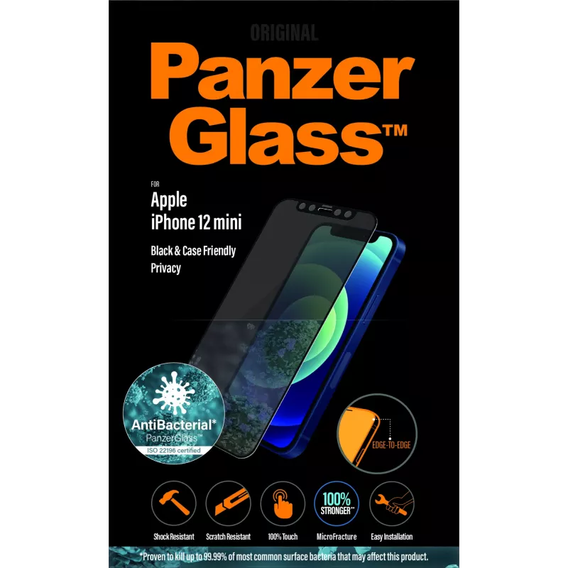 PanzerGlass ® Privacy Screen Protector iPhone 12 Mini | Edge-to-Edge