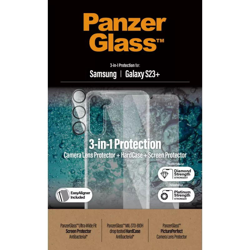 PanzerGlass Booklet Case for iPhone 14 Pro 6.1 inch — protective folio cover, black/white