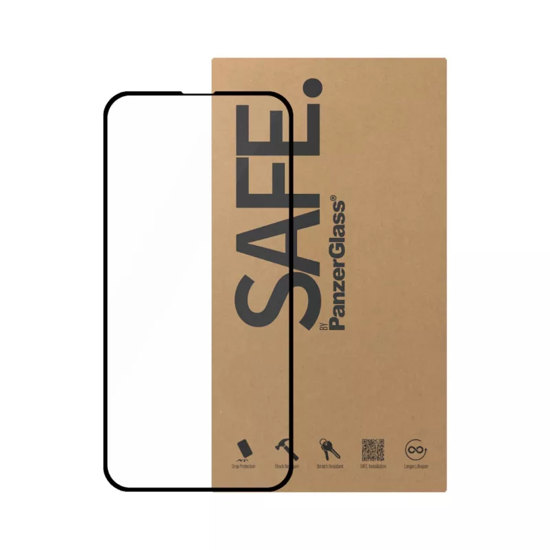PanzerGlass SAFE. by ® Screen Protector iPhone 14 | 13 | 13 Pro | Ultra-Wide Fit | BULK