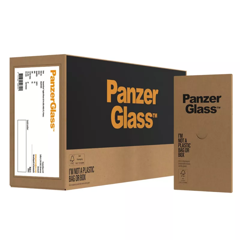 PanzerGlass ® Privacy Screen Protector iPhone 15 Pro | Ultra-Wide Fit w. EasyAligner | Bulk