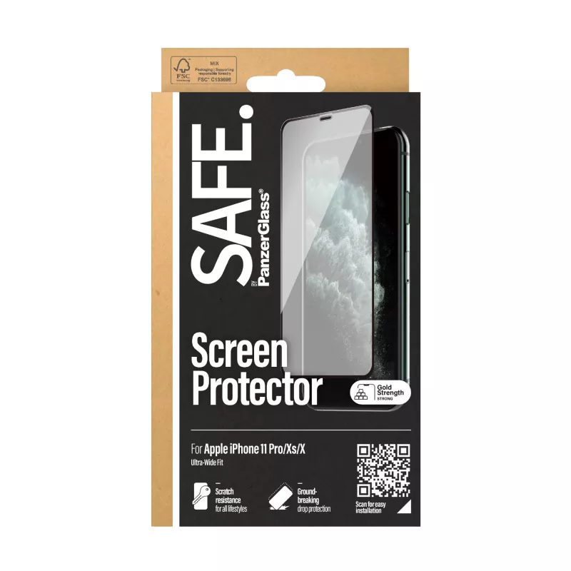 PanzerGlass SAFE. by ® Screen Protector iPhone X | Xs | 11 Pro | Edge-to-Edge