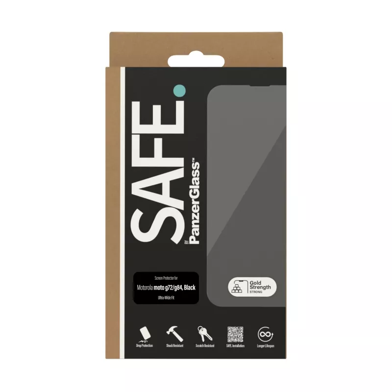 PanzerGlass SAFE. by ® Screen Protector Motorola MOTO G84 5G | G72 | Ultra-Wide Fit