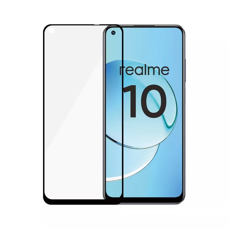 Tempered Screen Protector PanzerGlass SAFE for Realme 10 — Ultra-Wide Fit, Black