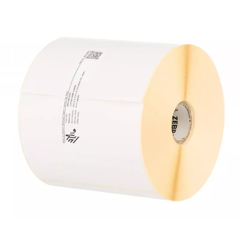 Die-cut label Zebra Z-Perform 1000D White Perm Adhesive 10.2x3.8 cm