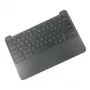 Laptop housing base with Nordic keyboard HP 917442-DH1 for HP Chromebook 11 G5, black