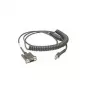 Zebra CBA-R46-C09ZBR serial cable Black 2.8 m RS232 DB9