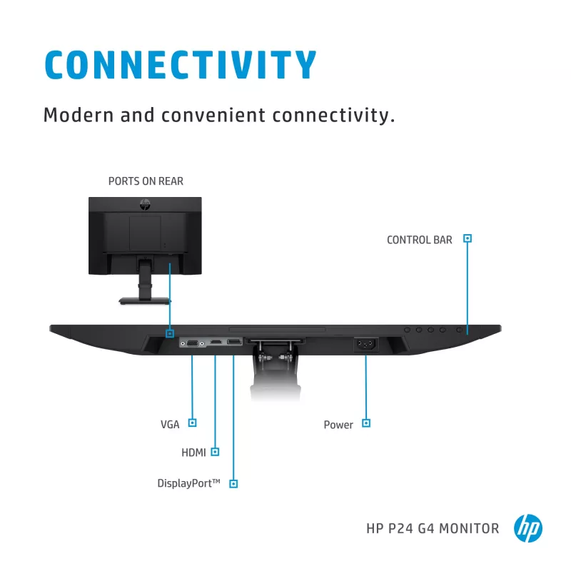 HP P-Series P24 G4 computer monitor 60.5 cm (23.8 inch) 1920 x 1080 pixels Full HD