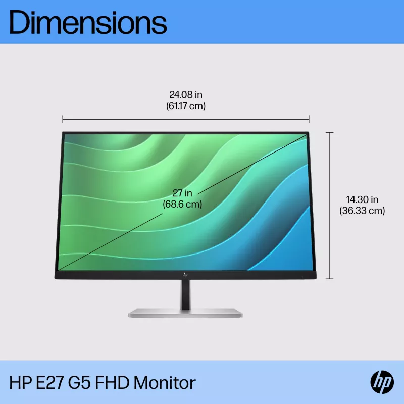 Monitor HP E27 G5 27 inch Full HD LCD 1920 x 1080