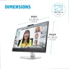 HP E27m G4 QHD USB-C Conferencing Monitor computer monitor 68.6 cm (27 inch) 2560 x 1440 pixels Quad HD LCD Black, Silver