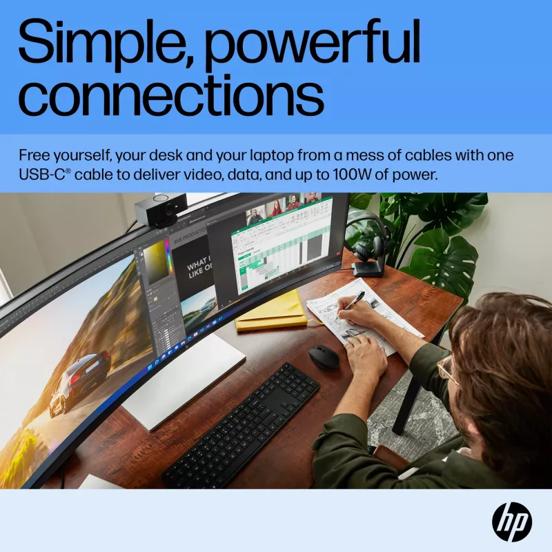 Monitor HP E45c G5 45 inch Curved Display LCD DQHD Resolution