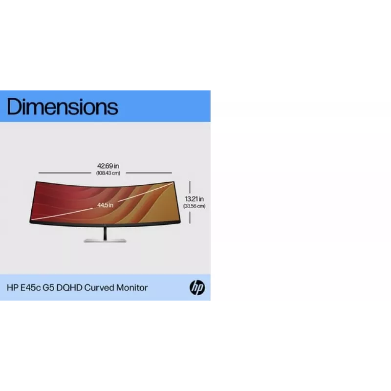 Monitor HP E45c G5 44.5 inch Curved Dual QHD 5120 x 1440