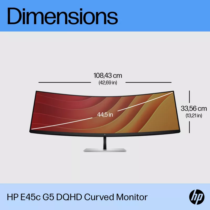 Monitor HP E45c G5 44.5 inch Curved Dual QHD 5120 x 1440
