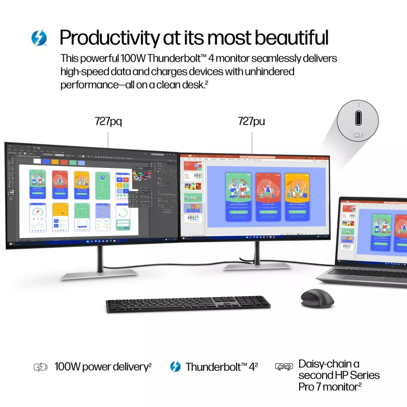 Monitor HP Series 7 Pro 27 inch QHD Thunderbolt 4 2560 x 1440