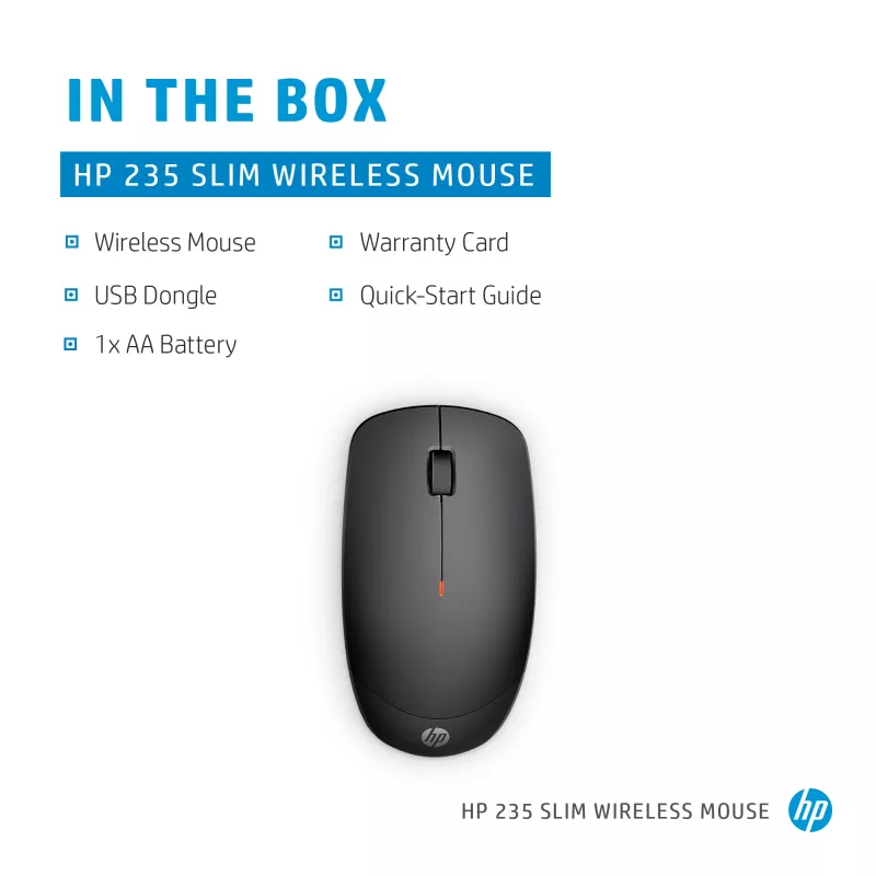 Mouse HP 235 Slim Wireless RF Wireless