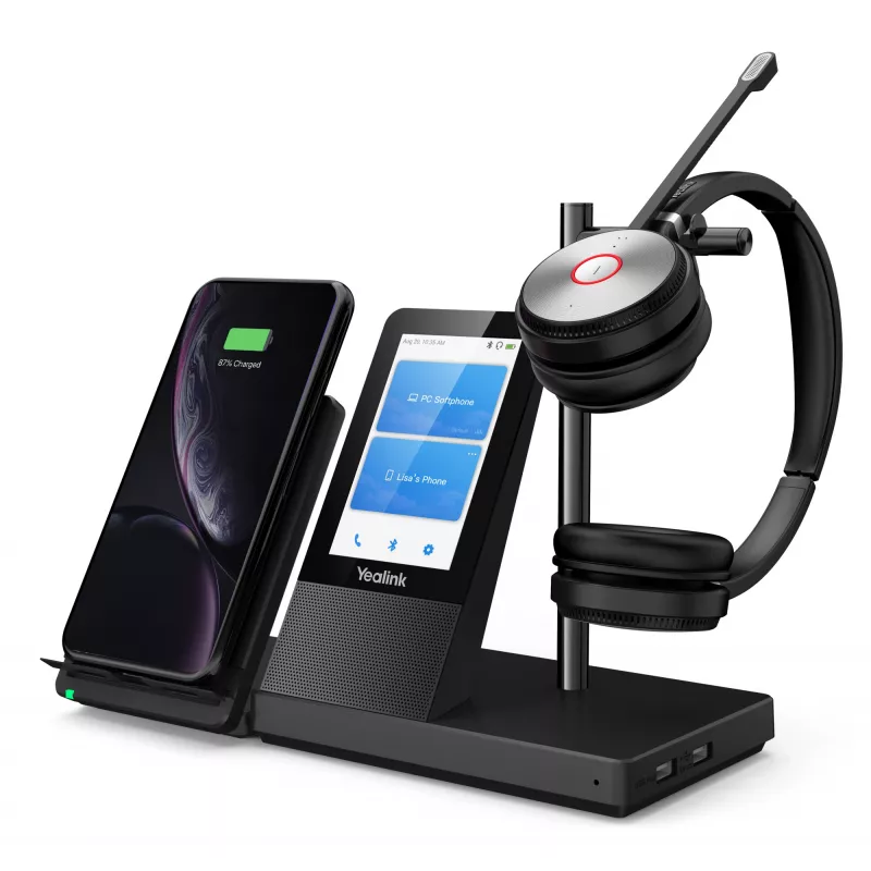 DECT Wireless Headset Yealink WH66 — Dual Teams, Bluetooth, Supraaural, Head-band, 20–20000 Hz, 127 g, Black