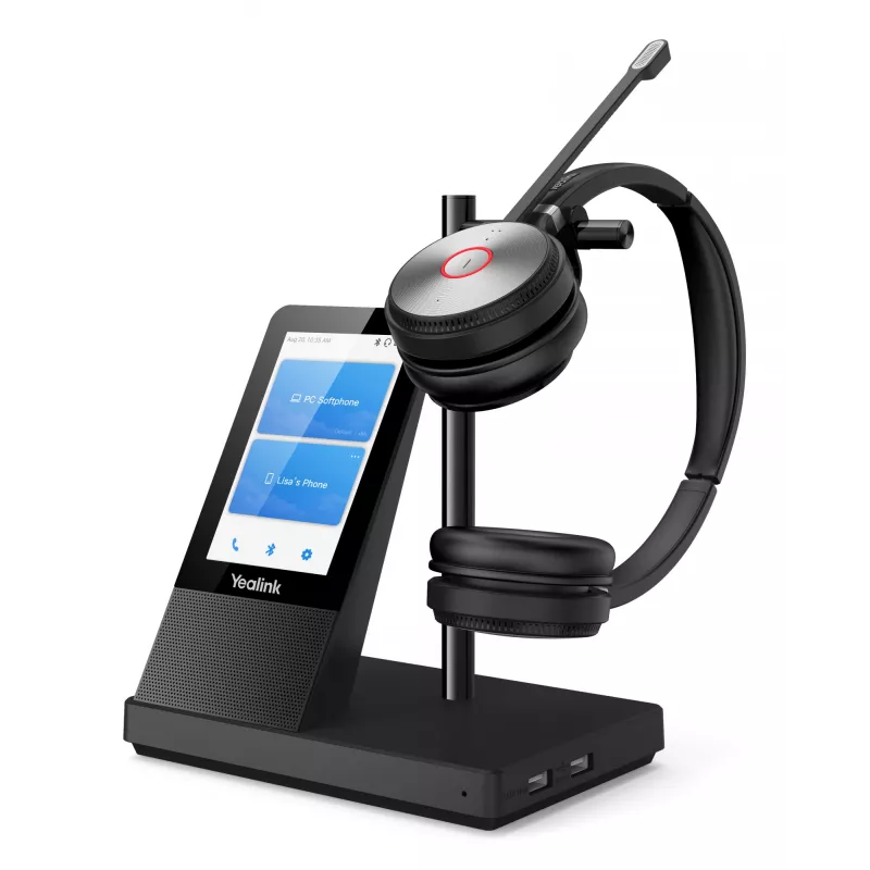 DECT Wireless Headset Yealink WH66 — Dual Teams, Bluetooth, Supraaural, Head-band, 20–20000 Hz, 127 g, Black