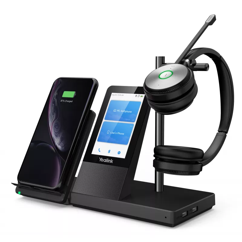 DECT Wireless Headset Yealink WH66 — Dual Teams, Bluetooth, Supraaural, Head-band, 20–20000 Hz, 127 g, Black