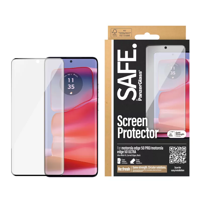 PanzerGlass SAFE. by ® Screen Protector Motorola edge 50 Pro | Ultra | Ultra-Wide Fit