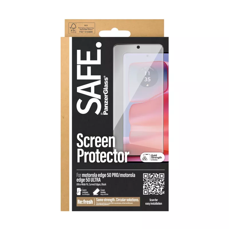 PanzerGlass SAFE. by ® Screen Protector Motorola edge 50 Pro | Ultra | Ultra-Wide Fit
