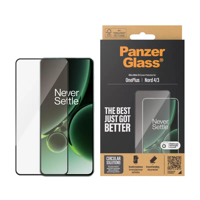 PanzerGlass ® Screen Protector OnePlus Nord 4 | 3 | Ultra-Wide Fit