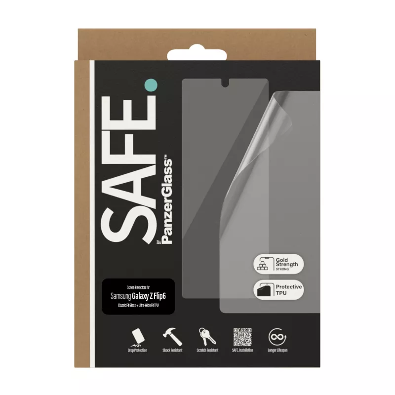 PanzerGlass SAFE. by ® Screen Protector Samsung Galaxy Z Flip6 | Glass & Film
