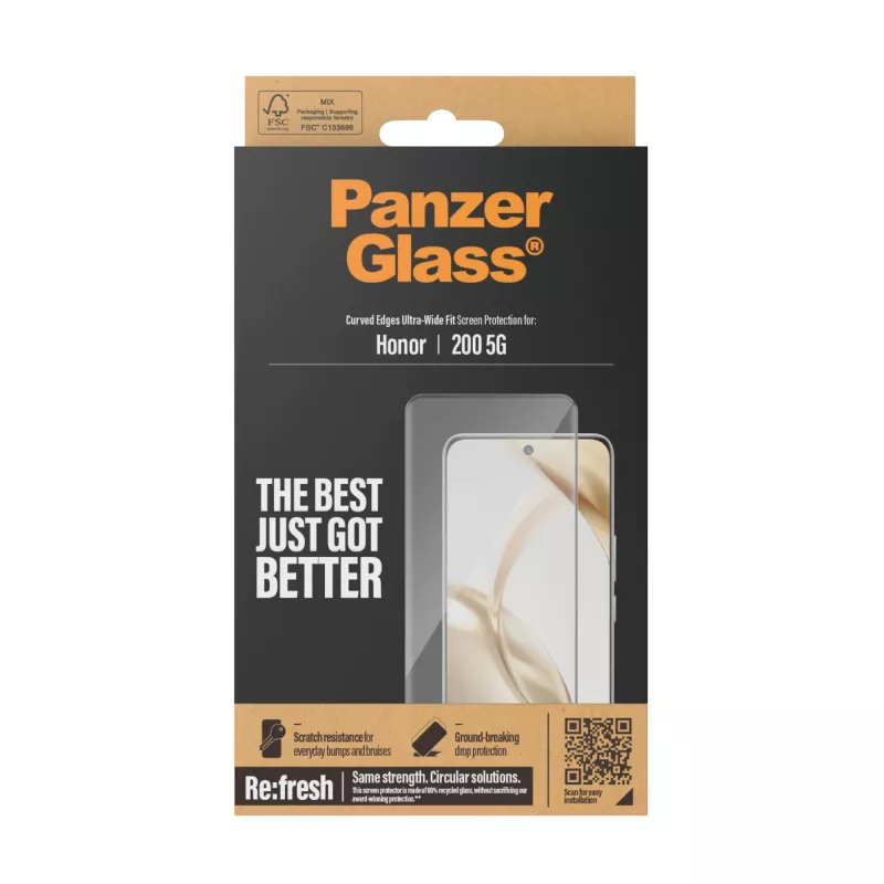 PanzerGlass Screen Protector Honor 200 5G Ultra-Wide Fit Scratch Shock Resistant