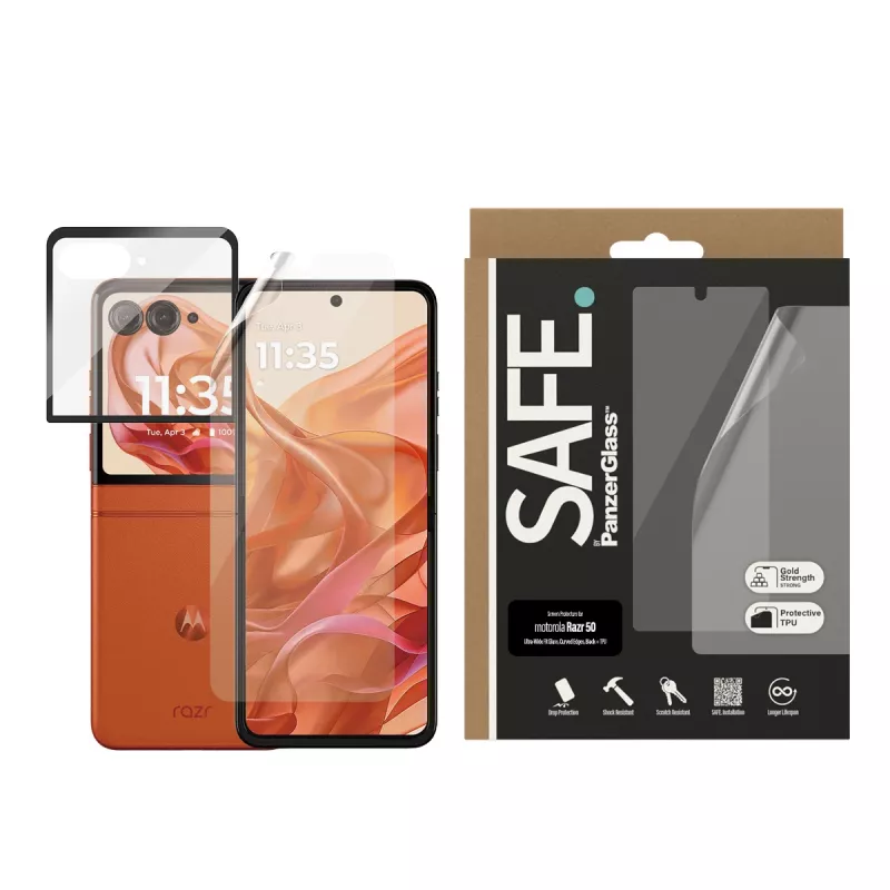 PanzerGlass SAFE. by ® Screen Protector Motorola Razr 60 | Razr 50 | Glass & Film