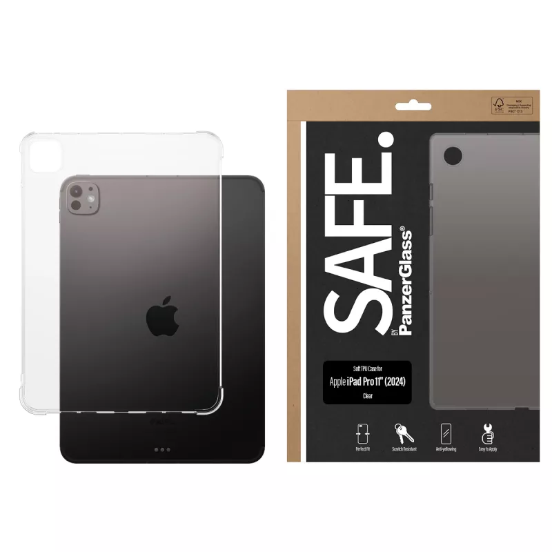 PanzerGlass SAFE. by ® TPU Case Transparent iPad Pro 11'' (2024)