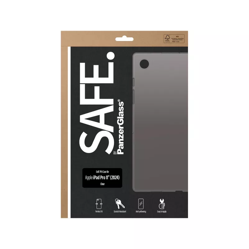 PanzerGlass SAFE. by ® TPU Case Transparent iPad Pro 11'' (2024)
