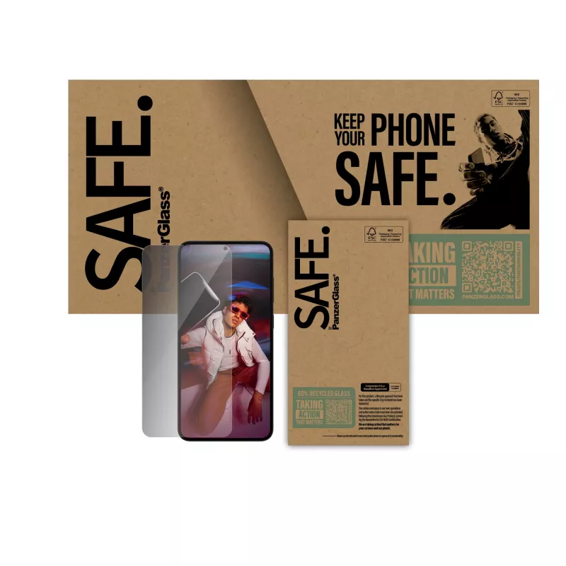 PanzerGlass SAFE. by ® Privacy Screen Protector Samsung Galaxy S25+ | S24+ | Ultra-Wide Fit