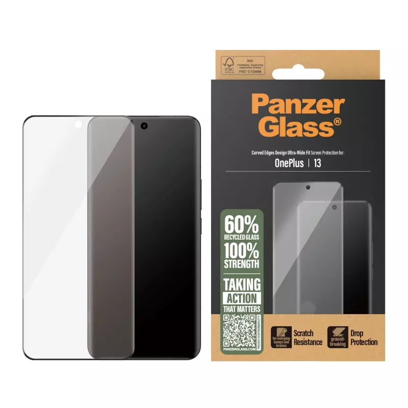 PanzerGlass Screen Protector OnePlus 13 Ultra-Wide Fit Scratch Shock Resistant