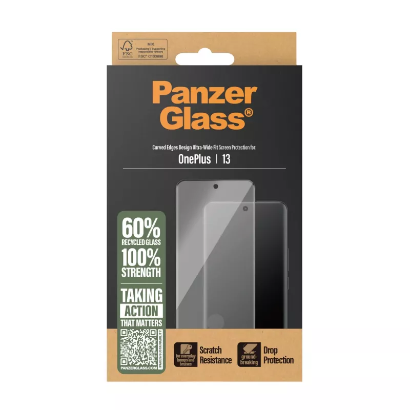 PanzerGlass Screen Protector OnePlus 13 Ultra-Wide Fit Scratch Shock Resistant