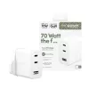 PanzerGlass empower™ by ® Turbo 70W Multiple Charger incl. 2 x USB-C + USB-A | UK Plug | Silver White