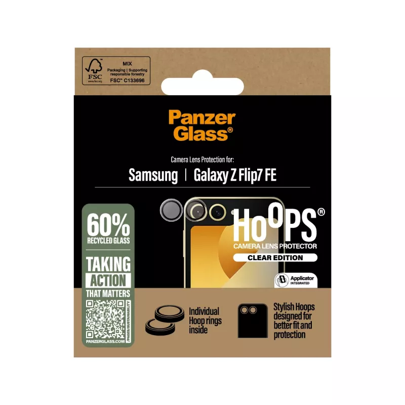 PanzerGlass ® Hoops® Camera Lens Protector Transparent Samsung Galaxy Z Flip7 FE