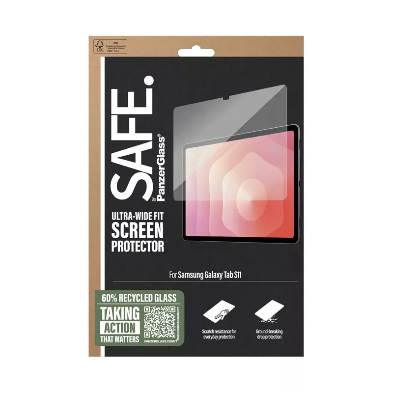 PanzerGlass SAFE. by ® Screen Protector Samsung Tab S11 | Ultra-Wide Fit