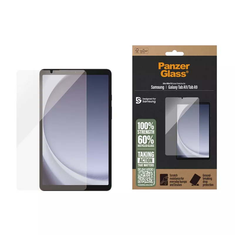 PanzerGlass ® Screen Protector Samsung Galaxy Tab A11 | Tab A9 | Ultra-Wide Fit