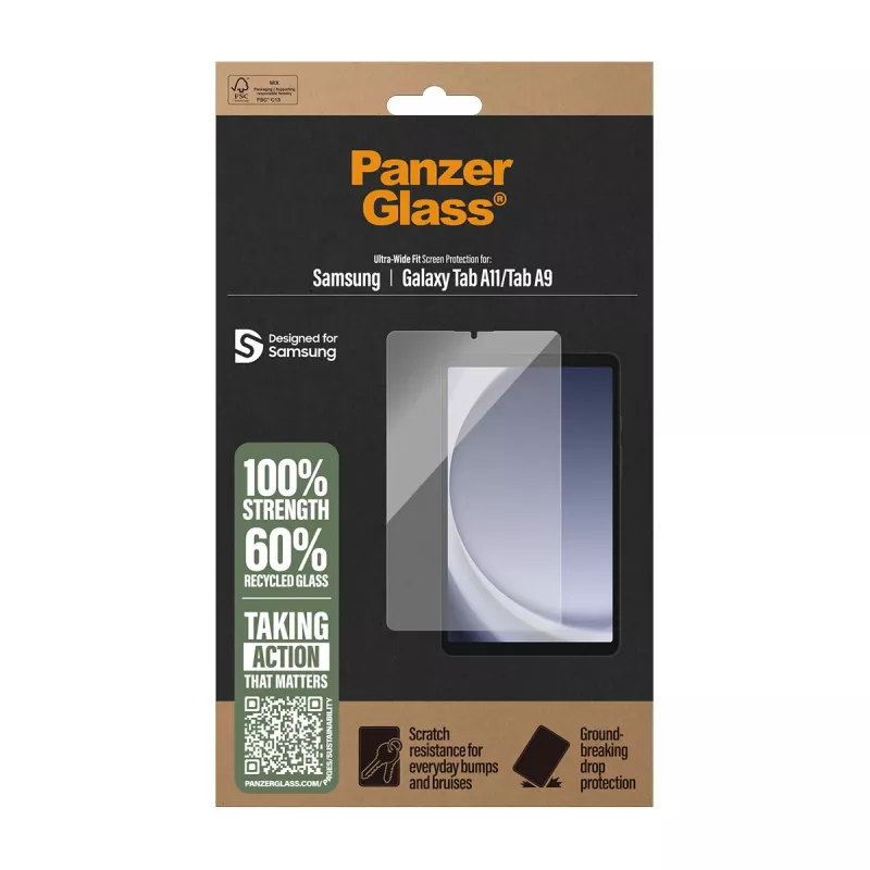 PanzerGlass ® Screen Protector Samsung Galaxy Tab A11 | Tab A9 | Ultra-Wide Fit