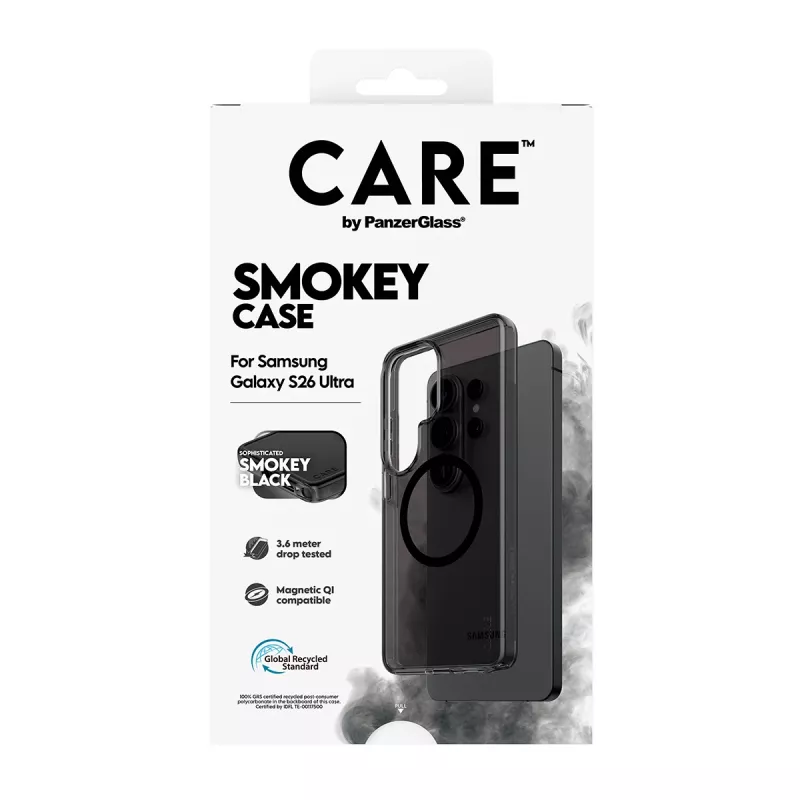 Protective cover PanzerGlass CARE Urban Explorer Case Smokey with Black Qi for Samsung Galaxy S26 Ultra
